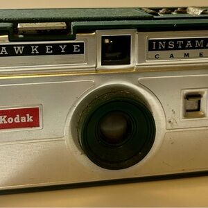Kodak Camera with Green Top and Cream Body